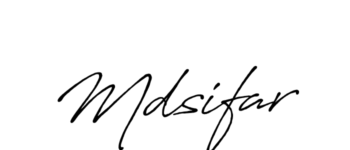 How to make Mdsifar signature? Antro_Vectra_Bolder is a professional autograph style. Create handwritten signature for Mdsifar name. Mdsifar signature style 7 images and pictures png