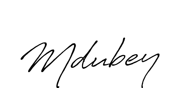 Create a beautiful signature design for name Mdubey. With this signature (Antro_Vectra_Bolder) fonts, you can make a handwritten signature for free. Mdubey signature style 7 images and pictures png