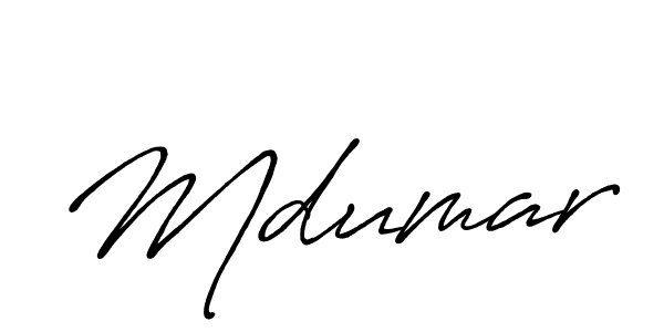 Create a beautiful signature design for name Mdumar. With this signature (Antro_Vectra_Bolder) fonts, you can make a handwritten signature for free. Mdumar signature style 7 images and pictures png