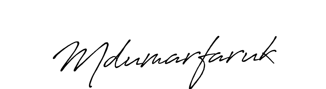 Make a beautiful signature design for name Mdumarfaruk. With this signature (Antro_Vectra_Bolder) style, you can create a handwritten signature for free. Mdumarfaruk signature style 7 images and pictures png