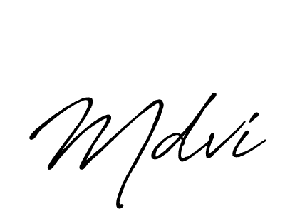 Also we have Mdvi name is the best signature style. Create professional handwritten signature collection using Antro_Vectra_Bolder autograph style. Mdvi signature style 7 images and pictures png