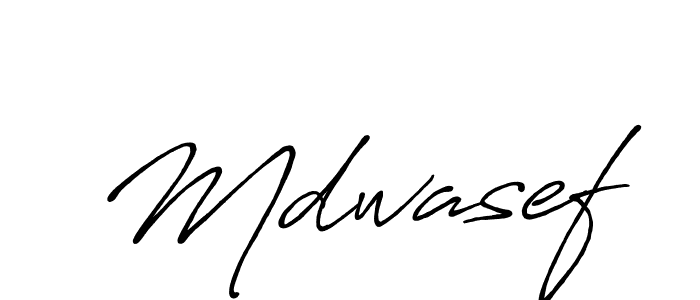 Create a beautiful signature design for name Mdwasef. With this signature (Antro_Vectra_Bolder) fonts, you can make a handwritten signature for free. Mdwasef signature style 7 images and pictures png