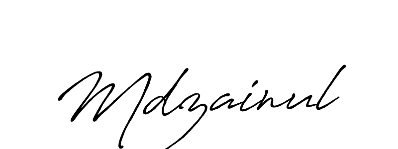 Use a signature maker to create a handwritten signature online. With this signature software, you can design (Antro_Vectra_Bolder) your own signature for name Mdzainul. Mdzainul signature style 7 images and pictures png