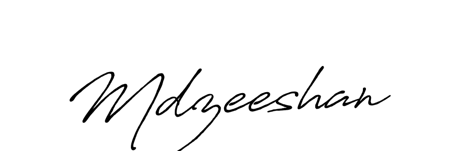 Mdzeeshan stylish signature style. Best Handwritten Sign (Antro_Vectra_Bolder) for my name. Handwritten Signature Collection Ideas for my name Mdzeeshan. Mdzeeshan signature style 7 images and pictures png