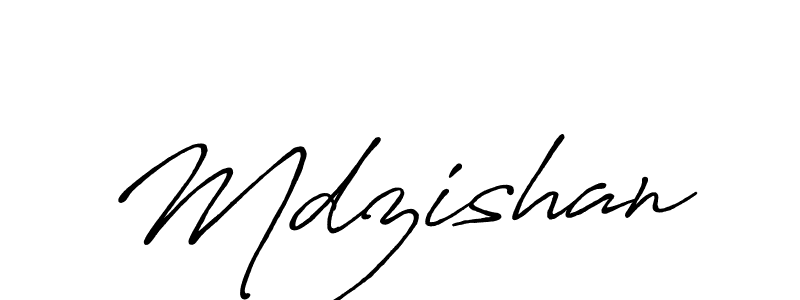 Design your own signature with our free online signature maker. With this signature software, you can create a handwritten (Antro_Vectra_Bolder) signature for name Mdzishan. Mdzishan signature style 7 images and pictures png