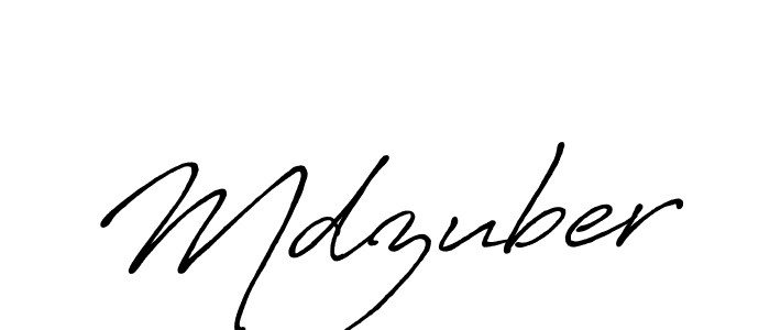 Make a beautiful signature design for name Mdzuber. With this signature (Antro_Vectra_Bolder) style, you can create a handwritten signature for free. Mdzuber signature style 7 images and pictures png