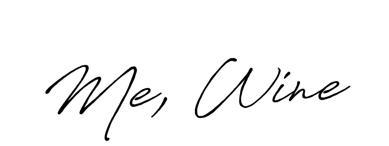 Create a beautiful signature design for name Me, Wine. With this signature (Antro_Vectra_Bolder) fonts, you can make a handwritten signature for free. Me, Wine signature style 7 images and pictures png