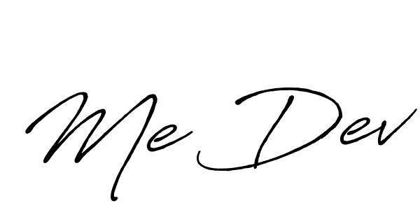 Design your own signature with our free online signature maker. With this signature software, you can create a handwritten (Antro_Vectra_Bolder) signature for name Me Dev. Me Dev signature style 7 images and pictures png