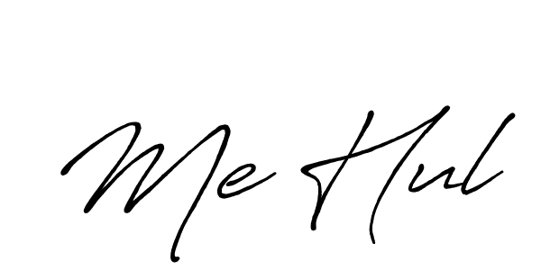 Similarly Antro_Vectra_Bolder is the best handwritten signature design. Signature creator online .You can use it as an online autograph creator for name Me Hul. Me Hul signature style 7 images and pictures png