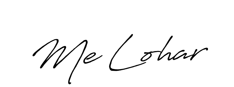How to make Me Lohar name signature. Use Antro_Vectra_Bolder style for creating short signs online. This is the latest handwritten sign. Me Lohar signature style 7 images and pictures png
