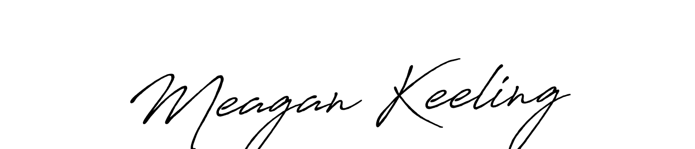 Create a beautiful signature design for name Meagan Keeling. With this signature (Antro_Vectra_Bolder) fonts, you can make a handwritten signature for free. Meagan Keeling signature style 7 images and pictures png