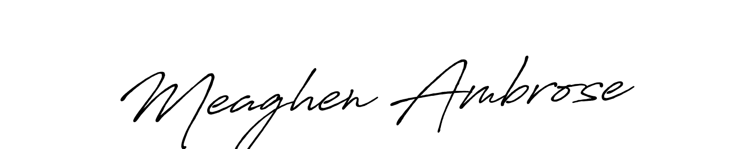 Also we have Meaghen Ambrose name is the best signature style. Create professional handwritten signature collection using Antro_Vectra_Bolder autograph style. Meaghen Ambrose signature style 7 images and pictures png