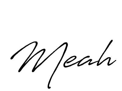 Meah stylish signature style. Best Handwritten Sign (Antro_Vectra_Bolder) for my name. Handwritten Signature Collection Ideas for my name Meah. Meah signature style 7 images and pictures png