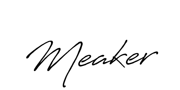 Meaker stylish signature style. Best Handwritten Sign (Antro_Vectra_Bolder) for my name. Handwritten Signature Collection Ideas for my name Meaker. Meaker signature style 7 images and pictures png