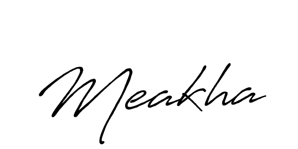 Meakha stylish signature style. Best Handwritten Sign (Antro_Vectra_Bolder) for my name. Handwritten Signature Collection Ideas for my name Meakha. Meakha signature style 7 images and pictures png