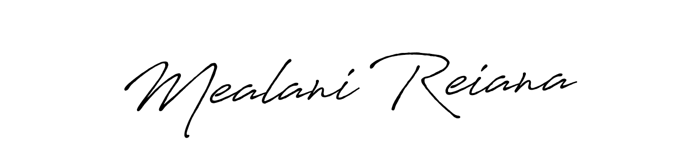 You can use this online signature creator to create a handwritten signature for the name Mealani Reiana. This is the best online autograph maker. Mealani Reiana signature style 7 images and pictures png