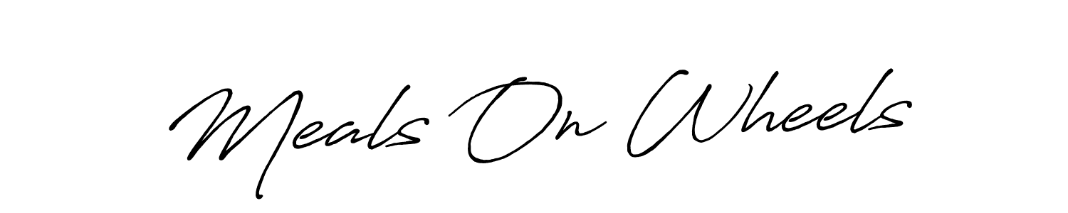 How to Draw Meals On Wheels signature style? Antro_Vectra_Bolder is a latest design signature styles for name Meals On Wheels. Meals On Wheels signature style 7 images and pictures png