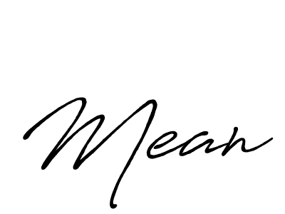 How to make Mean signature? Antro_Vectra_Bolder is a professional autograph style. Create handwritten signature for Mean name. Mean signature style 7 images and pictures png