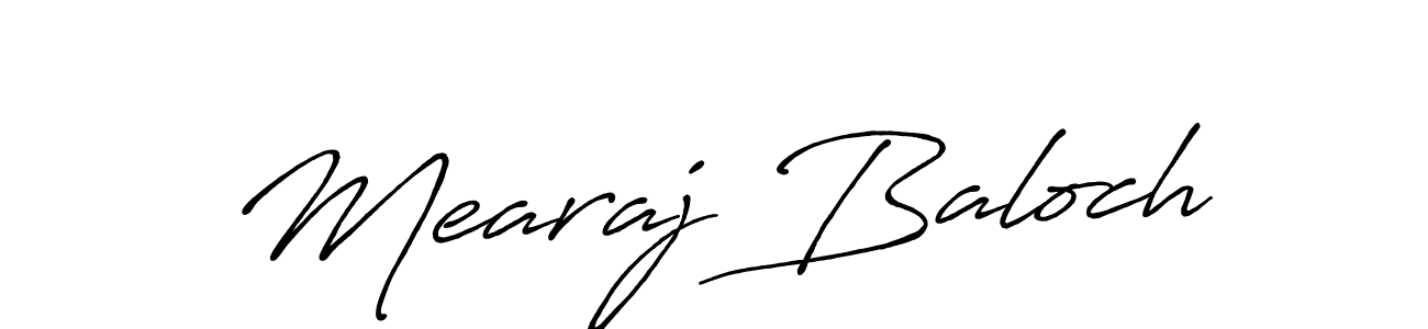 Also we have Mearaj Baloch name is the best signature style. Create professional handwritten signature collection using Antro_Vectra_Bolder autograph style. Mearaj Baloch signature style 7 images and pictures png