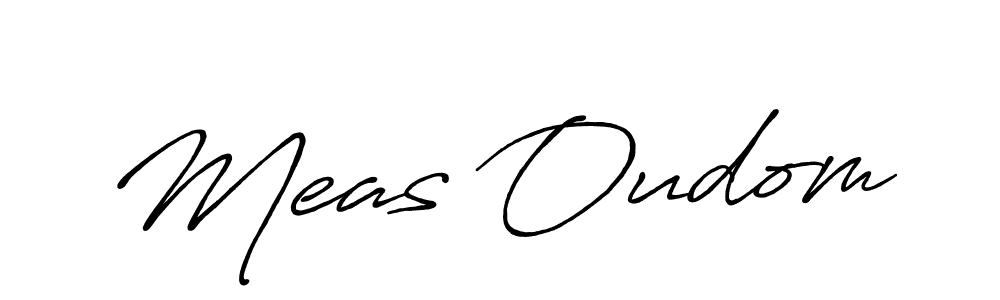 How to make Meas Oudom name signature. Use Antro_Vectra_Bolder style for creating short signs online. This is the latest handwritten sign. Meas Oudom signature style 7 images and pictures png