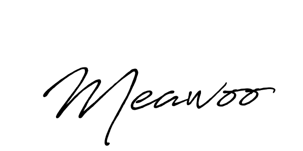 You should practise on your own different ways (Antro_Vectra_Bolder) to write your name (Meawoo) in signature. don't let someone else do it for you. Meawoo signature style 7 images and pictures png