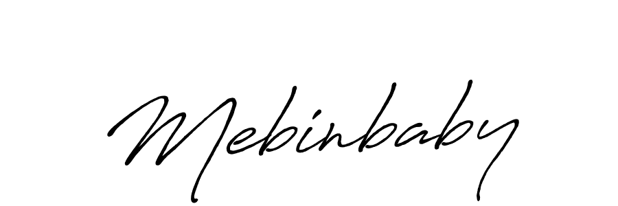 Design your own signature with our free online signature maker. With this signature software, you can create a handwritten (Antro_Vectra_Bolder) signature for name Mebinbaby. Mebinbaby signature style 7 images and pictures png
