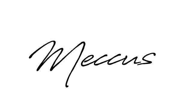 Use a signature maker to create a handwritten signature online. With this signature software, you can design (Antro_Vectra_Bolder) your own signature for name Meccus. Meccus signature style 7 images and pictures png