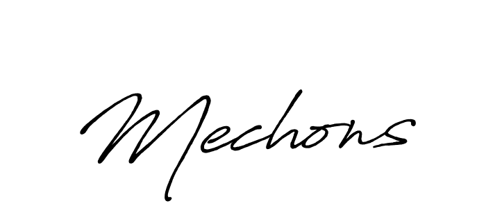 How to make Mechons name signature. Use Antro_Vectra_Bolder style for creating short signs online. This is the latest handwritten sign. Mechons signature style 7 images and pictures png