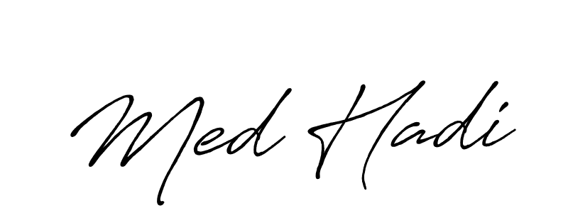 Antro_Vectra_Bolder is a professional signature style that is perfect for those who want to add a touch of class to their signature. It is also a great choice for those who want to make their signature more unique. Get Med Hadi name to fancy signature for free. Med Hadi signature style 7 images and pictures png