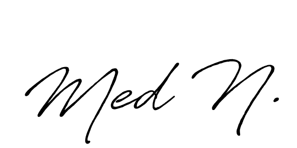 Use a signature maker to create a handwritten signature online. With this signature software, you can design (Antro_Vectra_Bolder) your own signature for name Med N.. Med N. signature style 7 images and pictures png