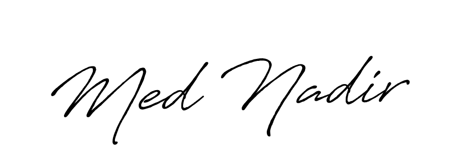 Also we have Med Nadir name is the best signature style. Create professional handwritten signature collection using Antro_Vectra_Bolder autograph style. Med Nadir signature style 7 images and pictures png