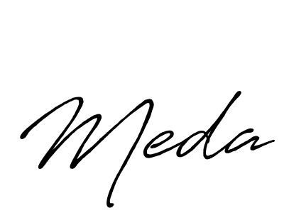 Meda stylish signature style. Best Handwritten Sign (Antro_Vectra_Bolder) for my name. Handwritten Signature Collection Ideas for my name Meda. Meda signature style 7 images and pictures png