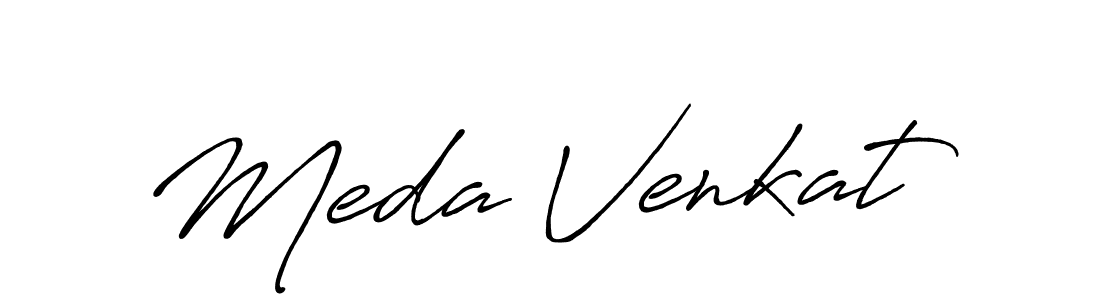 Design your own signature with our free online signature maker. With this signature software, you can create a handwritten (Antro_Vectra_Bolder) signature for name Meda Venkat. Meda Venkat signature style 7 images and pictures png
