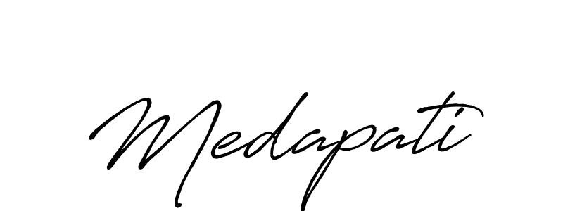 Create a beautiful signature design for name Medapati. With this signature (Antro_Vectra_Bolder) fonts, you can make a handwritten signature for free. Medapati signature style 7 images and pictures png