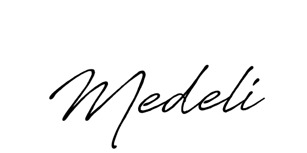 Antro_Vectra_Bolder is a professional signature style that is perfect for those who want to add a touch of class to their signature. It is also a great choice for those who want to make their signature more unique. Get Medeli name to fancy signature for free. Medeli signature style 7 images and pictures png