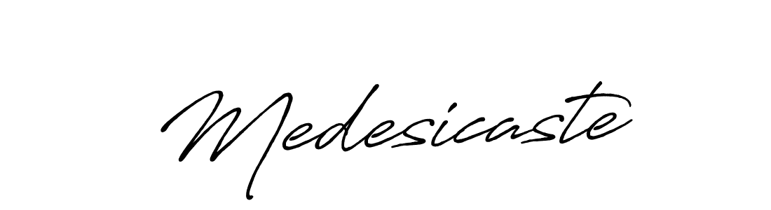Also You can easily find your signature by using the search form. We will create Medesicaste name handwritten signature images for you free of cost using Antro_Vectra_Bolder sign style. Medesicaste signature style 7 images and pictures png