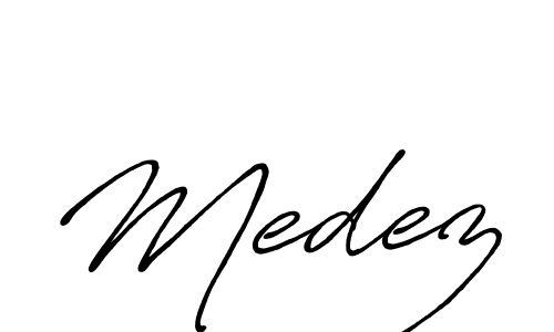 Make a beautiful signature design for name Medez. With this signature (Antro_Vectra_Bolder) style, you can create a handwritten signature for free. Medez signature style 7 images and pictures png