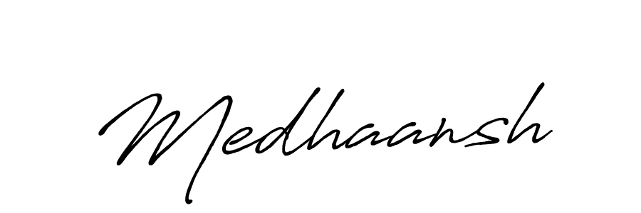 Also we have Medhaansh name is the best signature style. Create professional handwritten signature collection using Antro_Vectra_Bolder autograph style. Medhaansh signature style 7 images and pictures png