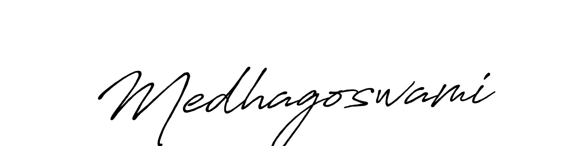 Create a beautiful signature design for name Medhagoswami. With this signature (Antro_Vectra_Bolder) fonts, you can make a handwritten signature for free. Medhagoswami signature style 7 images and pictures png