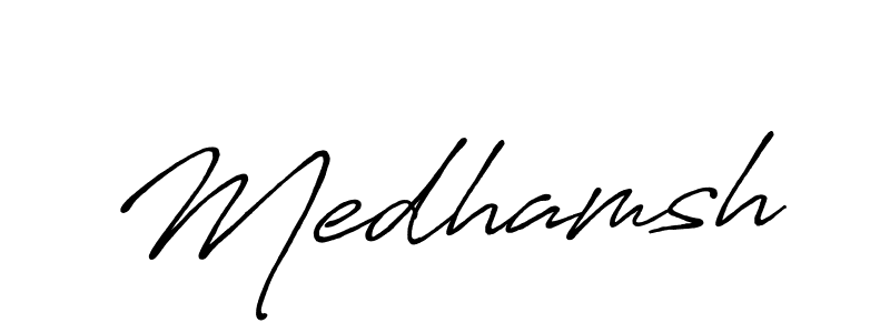 Similarly Antro_Vectra_Bolder is the best handwritten signature design. Signature creator online .You can use it as an online autograph creator for name Medhamsh. Medhamsh signature style 7 images and pictures png