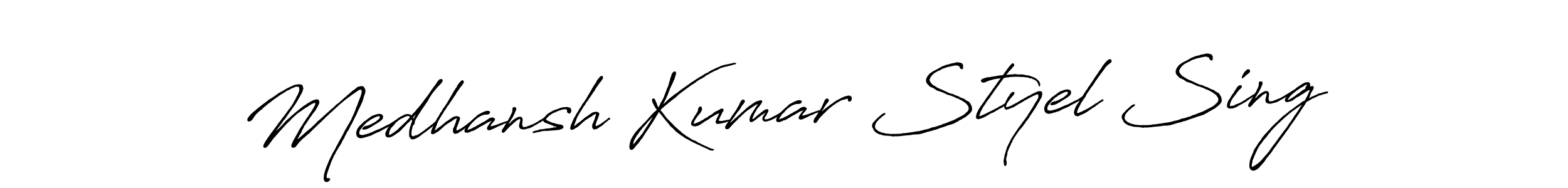 Medhansh Kumar Styel Sing stylish signature style. Best Handwritten Sign (Antro_Vectra_Bolder) for my name. Handwritten Signature Collection Ideas for my name Medhansh Kumar Styel Sing. Medhansh Kumar Styel Sing signature style 7 images and pictures png