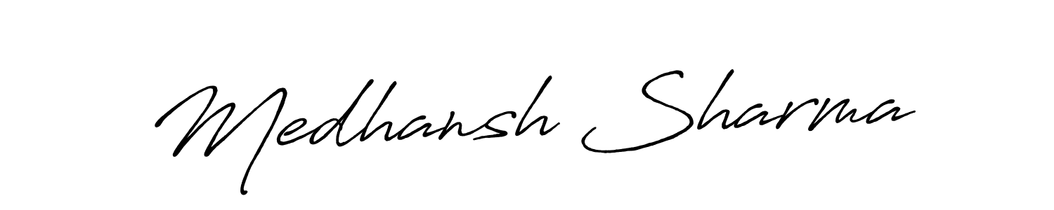 Also we have Medhansh Sharma name is the best signature style. Create professional handwritten signature collection using Antro_Vectra_Bolder autograph style. Medhansh Sharma signature style 7 images and pictures png