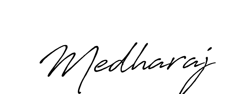 How to make Medharaj name signature. Use Antro_Vectra_Bolder style for creating short signs online. This is the latest handwritten sign. Medharaj signature style 7 images and pictures png