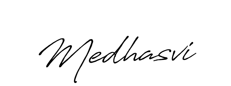 Medhasvi stylish signature style. Best Handwritten Sign (Antro_Vectra_Bolder) for my name. Handwritten Signature Collection Ideas for my name Medhasvi. Medhasvi signature style 7 images and pictures png