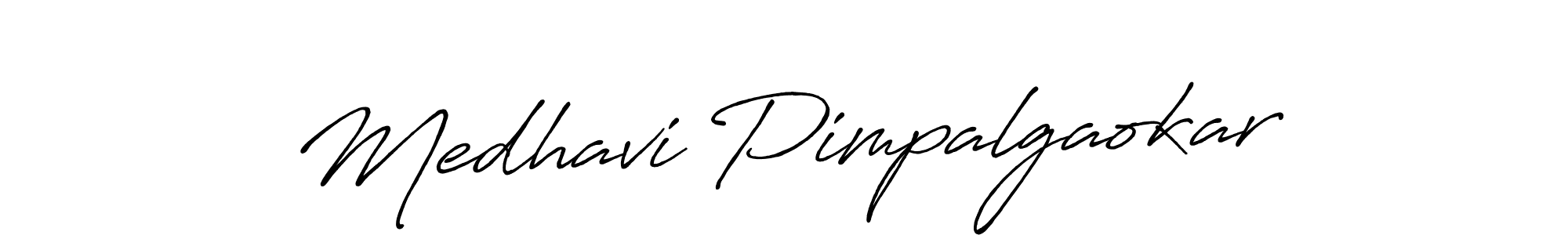 The best way (Antro_Vectra_Bolder) to make a short signature is to pick only two or three words in your name. The name Medhavi Pimpalgaokar include a total of six letters. For converting this name. Medhavi Pimpalgaokar signature style 7 images and pictures png