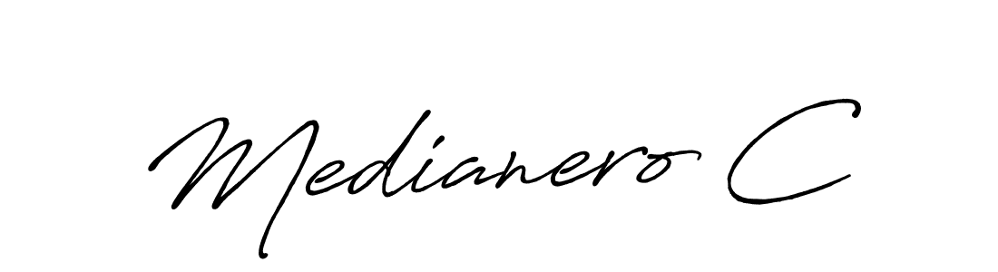 Create a beautiful signature design for name Medianero C. With this signature (Antro_Vectra_Bolder) fonts, you can make a handwritten signature for free. Medianero C signature style 7 images and pictures png