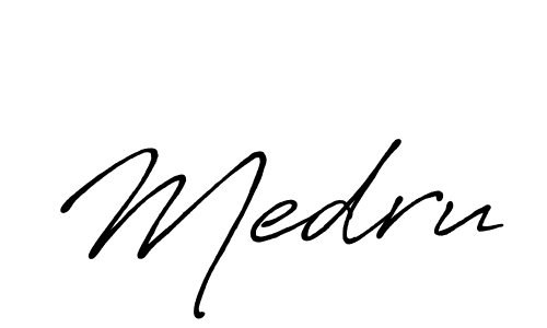 Also we have Medru name is the best signature style. Create professional handwritten signature collection using Antro_Vectra_Bolder autograph style. Medru signature style 7 images and pictures png