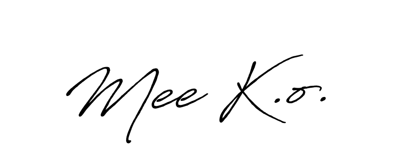 Mee K.o. stylish signature style. Best Handwritten Sign (Antro_Vectra_Bolder) for my name. Handwritten Signature Collection Ideas for my name Mee K.o.. Mee K.o. signature style 7 images and pictures png