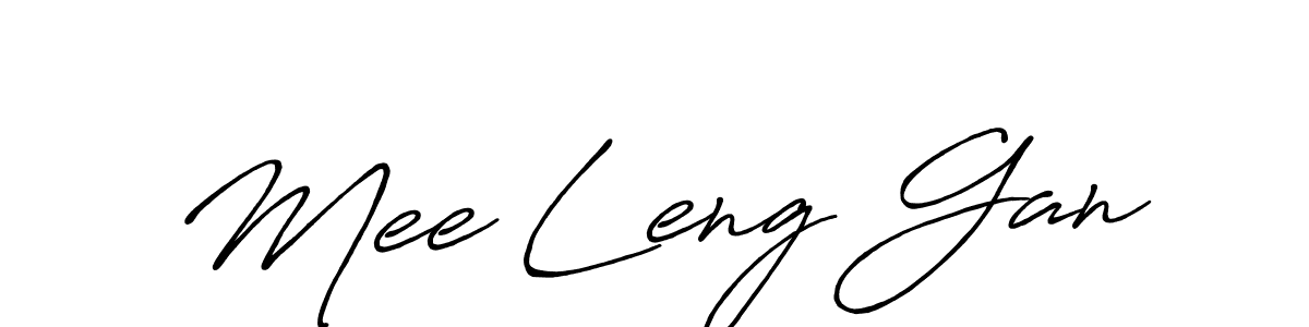 You should practise on your own different ways (Antro_Vectra_Bolder) to write your name (Mee Leng Gan) in signature. don't let someone else do it for you. Mee Leng Gan signature style 7 images and pictures png