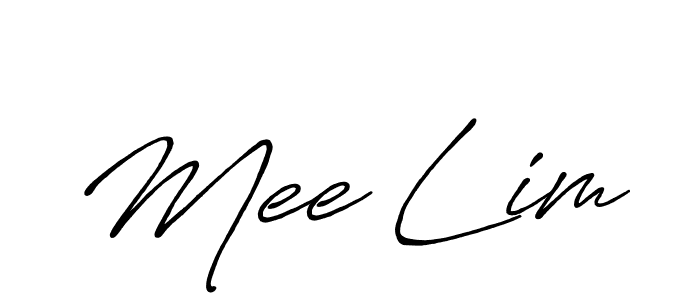 Mee Lim stylish signature style. Best Handwritten Sign (Antro_Vectra_Bolder) for my name. Handwritten Signature Collection Ideas for my name Mee Lim. Mee Lim signature style 7 images and pictures png